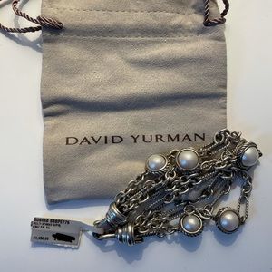 David Yurman Multi Strand Bracelet w/ Pearls